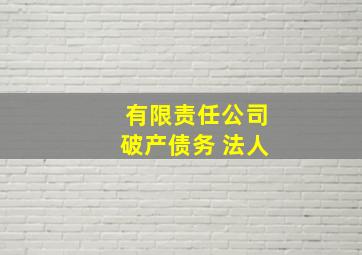 有限责任公司破产债务 法人